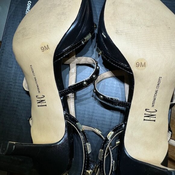 INC International Concepts Black Studded Heels - Picture 9 of 11